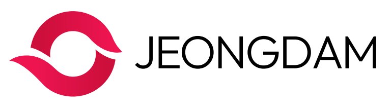 JEONGDAM 레드 그라데이션 로고